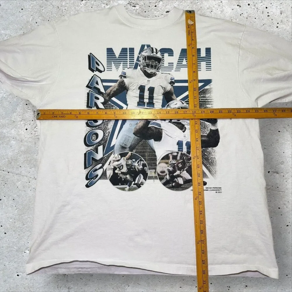 Micah Parsons Dallas Cowboys Graphic T-Shirt White Game Changers 2022 2XL